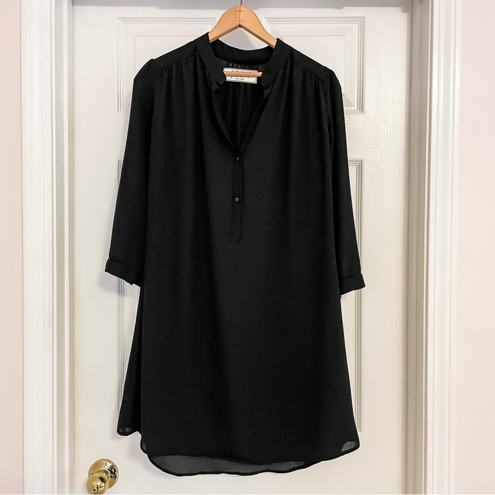 JOSA Black chiffon mini dress tunic - Small